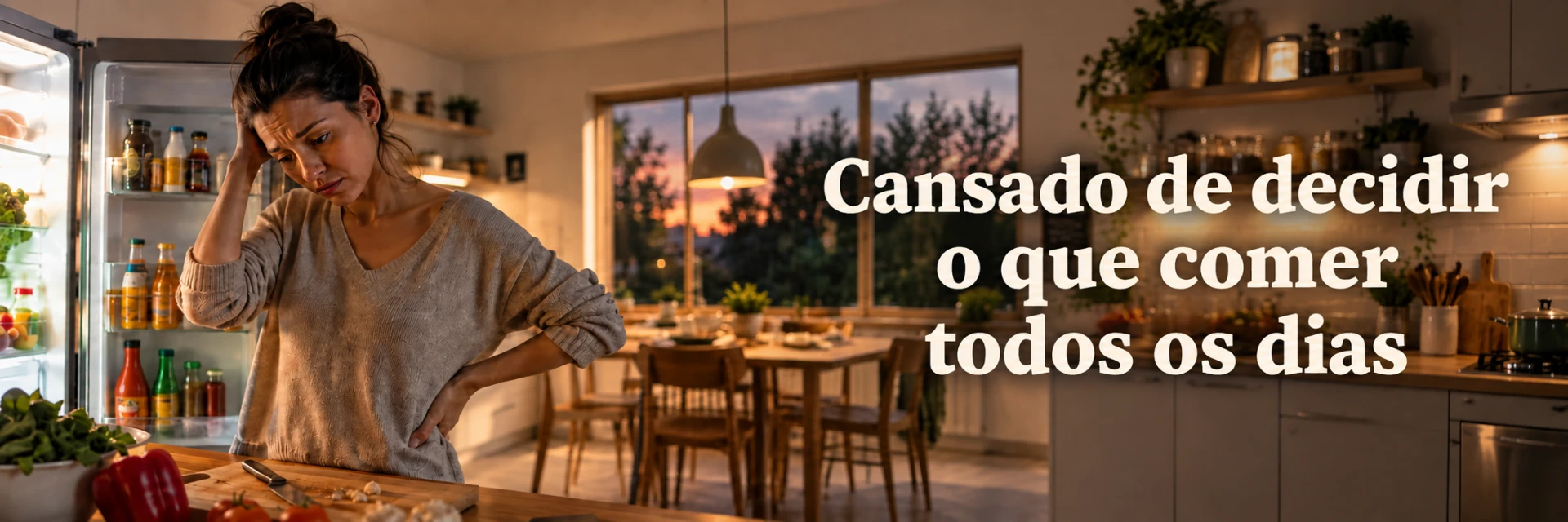 Cansaço de decidir o que comer todos os dias